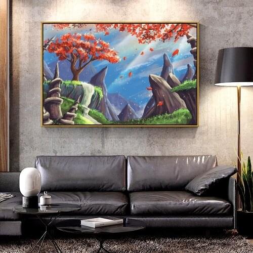 Forbeauty Oil Canvas Painting landscape_art_tree For Home Decoration Wall Art