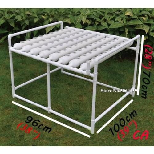 Hydroponic Site Grow Kit 72 Site Ebb and Flow Deep Water Culture Garden System with Nest Basket Water Pump and Sponge