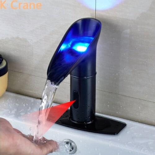 Hygiene Touchless LED Faucet Bathroom Infrared Motion Sensor Tap Basin Sink Smart Automatic ORB Grifo Ingellient Induction Kraan