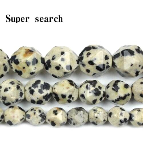 Cut Wide Surface Spotty Natural Stone Round Loose beads For DIY Making Bracelet Jewelry 6/8/10mm Beadtales Necklace Earring
