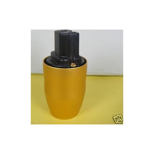 Metal AC Power Cable 3-Pin Female Gold Connector F3G 20pcs