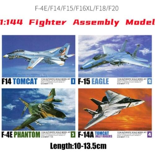 1:144 Fighter Assembly Model F14 TOMCAT F15 EAGLE F/A18 HORNET Military Aircraft Figure Simulation Miniature Model Toy