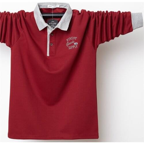 Plus Size 6xl-M New Fashion Men Polo Shirt Long Sleeve Fashion Clothing Casual Solid Graphic Printed Male Polo Shirt Slim Fit