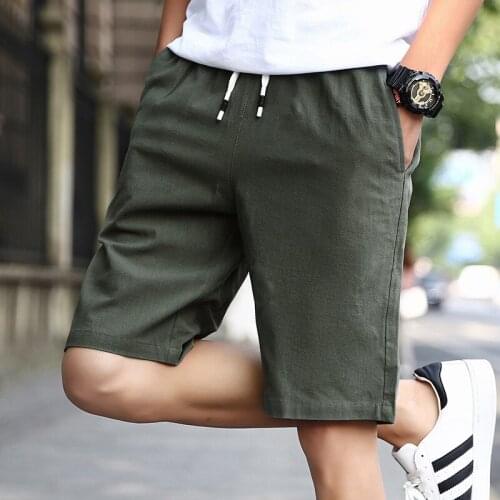 2021 Summer Mens Casual Tight Waist Drawstring Short Male Large Size Five Shorts Trend MenS Sports Beach Shorts With Pocket
