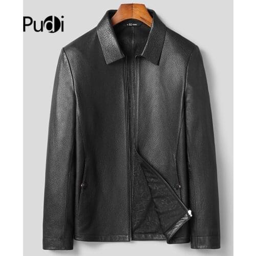 Pudi MT131 Brand New Man Real SheepSkin Coat Jacket Genuine Sheep Leather Jackets Winter Warm Coats Outwear
