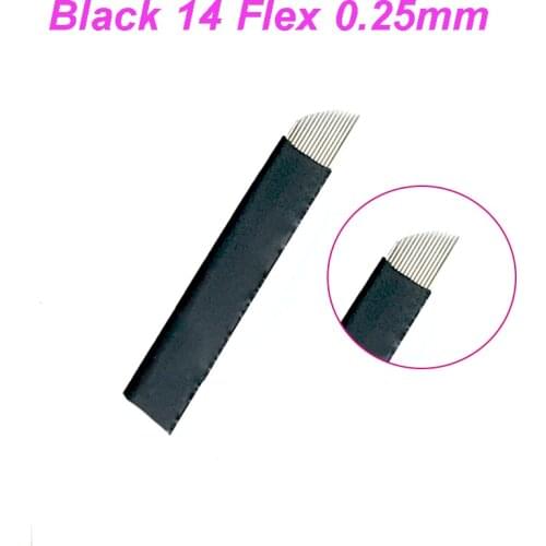 New Microblading Needles 14 Flex for Pernement Makeup Eyebrow Lamina Agulhas Tebori Blade for Manual Pen Tattoo Needle 14 Pins