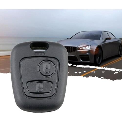 New 2 Buttons Replacement Remote Blank Car Key Shell Fob Case For Peugeot 206 307 107 207 407 No Blade Auto Key Case