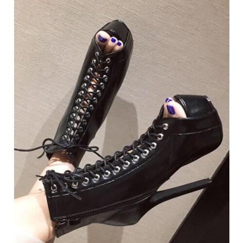 New Sexy Ankle Boots with Sky-High Waterproof Platform