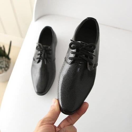 Grils and boys shoes kids Solid color leather shoe primary and secondary school piano show Front tie childrens shoe Comfortable