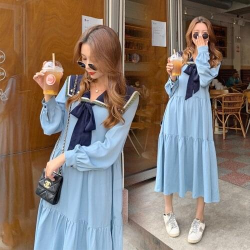 Pregnant Women Installed 2020 Autumn New Style Korean-style Fashion Loose Pregnant Women Dress