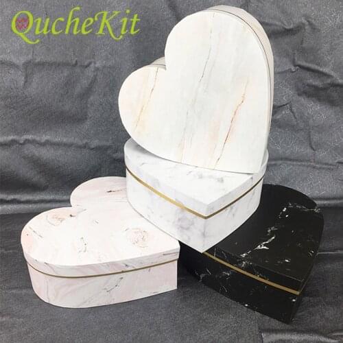 1/3Pcs Heart Shaped Gift Box Present Gift Packaging Boxes Florist Candy Boxes Event & Party Supplies Handmade Packaging Gift Bag