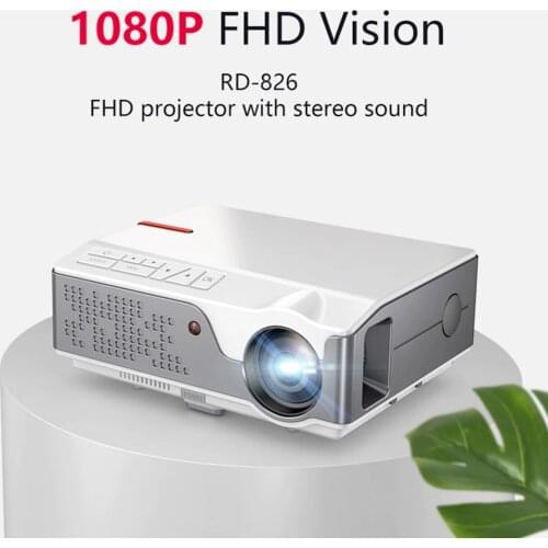 Rigal RD-826 Android Projector 1080P WiFi Projector Home Theater Proyector 3D Projector Movie HD LCD Projector 1920 x 1080