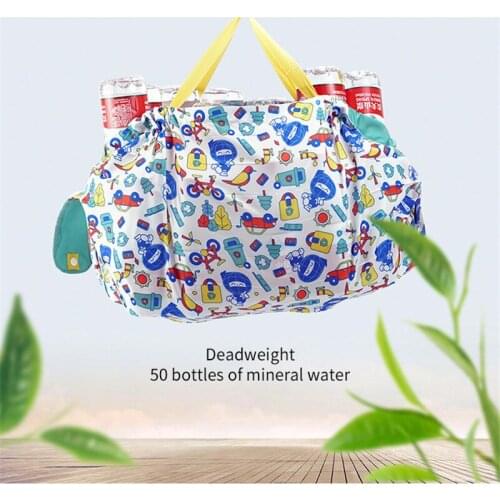 Foldable Shopping Bag Reusable Fashion Printing Foldable Green Shopping Handbags New Convenient Printing Foldable Storage Bags