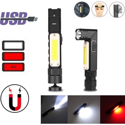 High Power Bike Tactical Flashlights Powerful 90° Twist Rotary Clip Self Defense Torch LED Magnitic Lanterna Outdoor Lighting