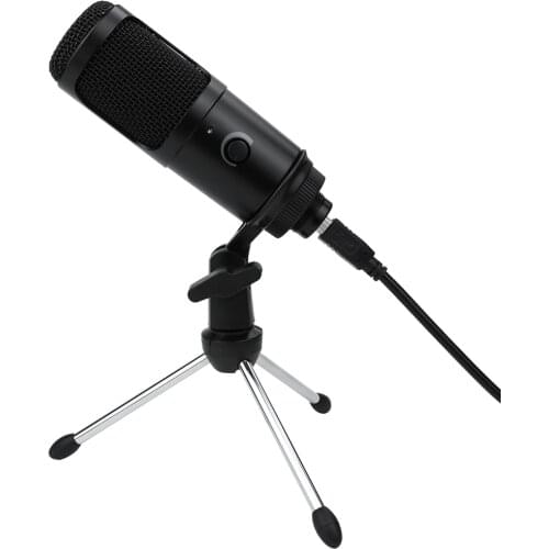 USB Tripod Anti-interference Ring Microphone Noise Reducing Mic Streaming Gaming Audio Tool