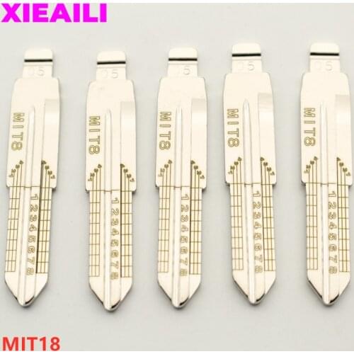 XIEAILI 20Pcs NO.05 MIT18 Engraved Line Key Blade Scale Shearing Teeth Uncut Key Blade S649