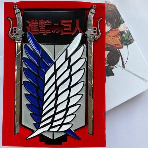 Japan Anime Attack on Titan Surveycorps Ornaments Cosplay Props Wings Logo Standing Sign Fancy Gift