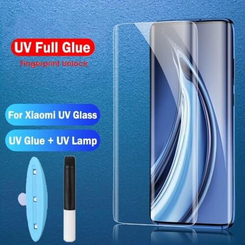 UV Liquid Glue Tempered Glass For Xiaomi Mi CC9 Pro mi 10 Pro Full Screen Protector For Xiaomi 10 Pro mi 10 youth note 10 lite