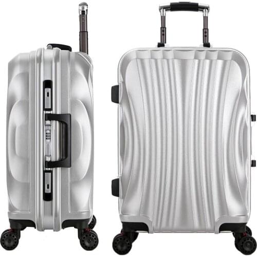 Women Travel Luggage bag Trolley Suitcase ,Waterproof PC Aluminum frame Box with Wheel ,20"22"24"26" inch Rolling Trolley case