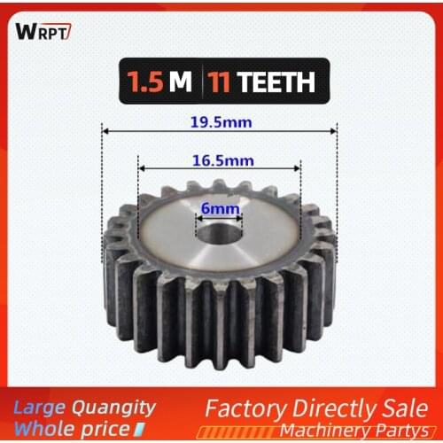 1Pcs precision spur gear 1.5 module 11 teeth/thickness 15mm/45# steel spur gear high frequency quenching,1.5M11Teeth