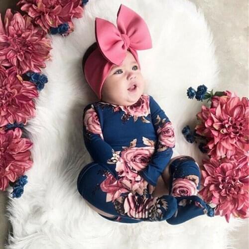 2pcs Fashion Cute Newborn Infant Baby Girl Long Sleeve Romper Jumpsuit Leg Warmer Outfit 0-24M