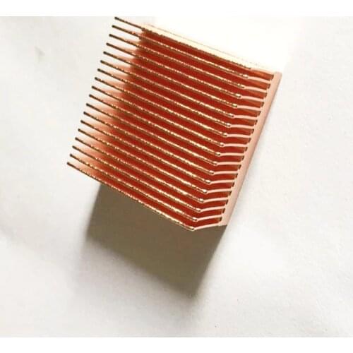 Free Ship 2PCS Custom Copper Heatsink Small Instrument Electronic Components low-power Chips Radiator 25*25*11mm Copper Radiator