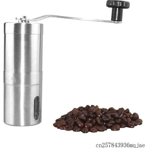 20pcs Coffee Grinder Mini Hand Grinder Manual Coffee Bean Burr Grinders Mill Kitchen Tool Crocus Grinders Stainless Steel