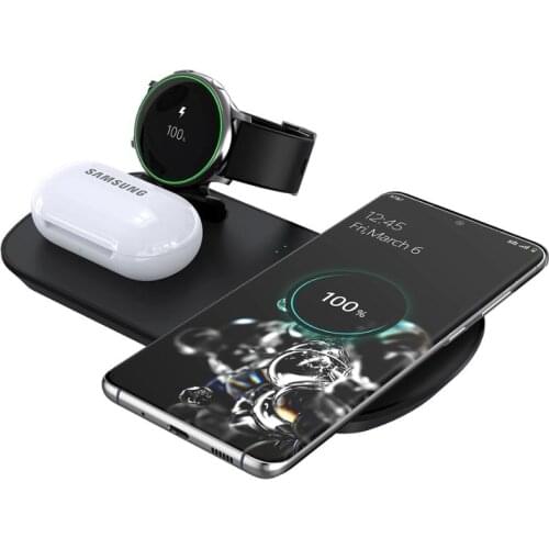 GORPIN 3 in 1 Wireless Charging Stand, Wireless Charger for Samsung Galaxy Watch 3 41mm/45mm, S20+ Ultra/Note 20/10