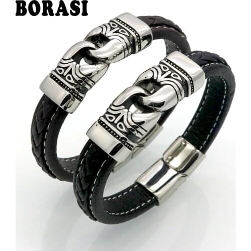 BORASI Men's Leather Bracelets