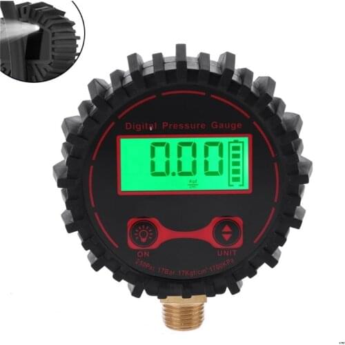 0-250 PSI Digital Tire Pressure Guage 1/4" with Flashlight for Car Truck Vehicle Bicycle Motorcycle Tyre Inflator Gauge