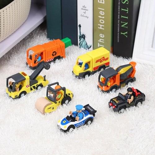 Wood Magnetic Train Plane Wood Railway Helicopter Car Truck Accessories Toy For Kids Fit Wood new Biro Tracks Gifts