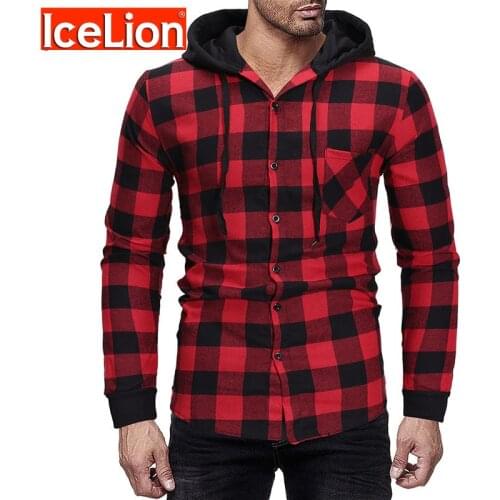 IceLion 2021 Lattice Hoodies Men Thicken Cotton Sweatshirt Autumn Winter Zipper Cardigan Sportswear Slim Male Hip Hop Tracksuit
