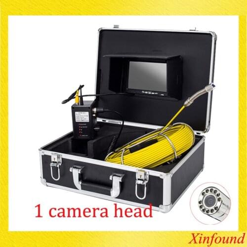 7'' LCD 23mm camera head pipe inspection camera 20m cable with DVR and camera viewing angle 120 degree IP68 waterproof