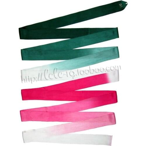 Two Gradient color Rhythmic Gymnastics Ribbon