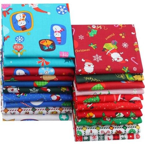 20PCS DIY sewing Christmas crafts Cotton Fabric Sewing Patchwork for Crafts such as making Christmas-style clothes for dolls #W0