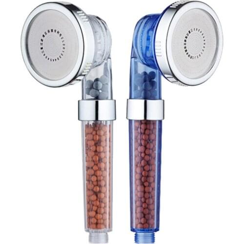 3 Mode Adjustable Shower Head Ionic Filter Filtration High Pressure Water Bathroom Handheld Saving Filter SPA Shower Heads