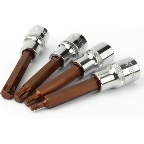 1/2 Torx Bit Socket 1Pcs S2 Star Bits Adapter for Torque Spanner Ratchet Socket Wrench T20 T25 T27 T30 T40 T50 T55