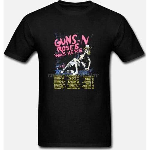 Hot rare Guns N Roses Was Here 1980 tour vintage t shirt fast shipping