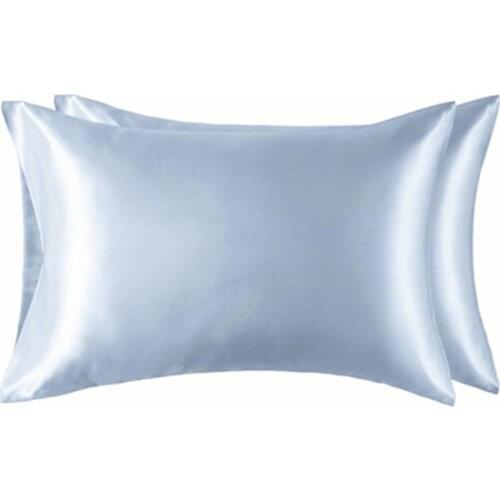 Pure Emulation Silk Satin Pillowcase Comfortable Pillow Cover Pillowcase For Bed Throw Single Pillow Covers Pillow Cases