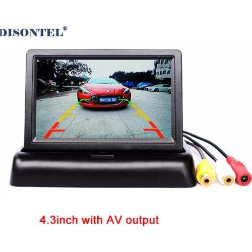 4.3" screen monitor Foldable Digital TFT LCD Car Rearview Monitor for Camera Folded Black