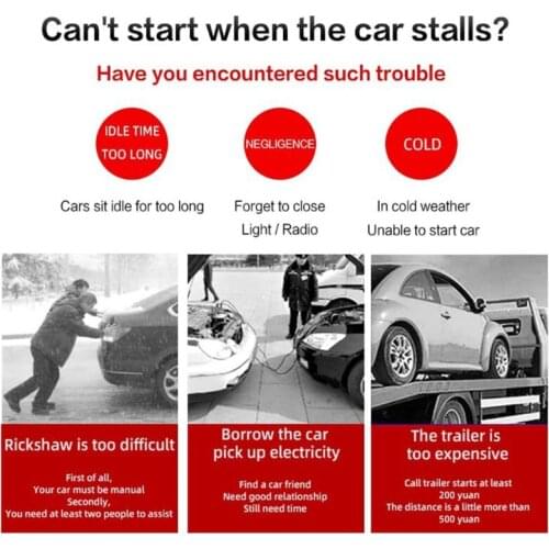 20000mAh Super Safe Car Jump Emergency Starter Engine with USB Quick Charge 12V Auto Portable Lithium Battery Power Pack