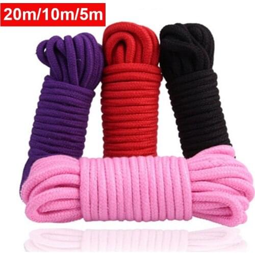 5m/10 m Cotton Rope Female Adult Sex products Slaves BDSM Bondage Soft Cotton Rope Adult Games Binding Rope Role-Playing Sex Toy