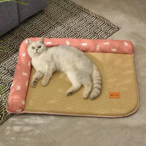 High Elastic Cats Cama Hourse Comfortable Cool Mat All Season Non-Stick Cat Pet Supplies Gatos Dog Bed Suministros Para Gato