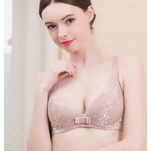 Women 100% Real Silk Bras 3/4 Cup Multiple Breasted Buckle Wire Free Adjusted-straps Women Underwear Sexy Lingerie 8057