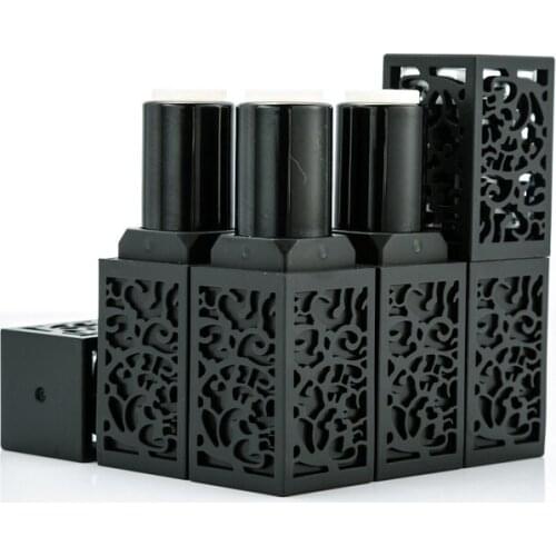 10/20/50pcs 12.1mm Red Hollow Square Lipstick Tube Lip Rouge Container DIY Cosmetic Packaging Lip Balm Container free shipping