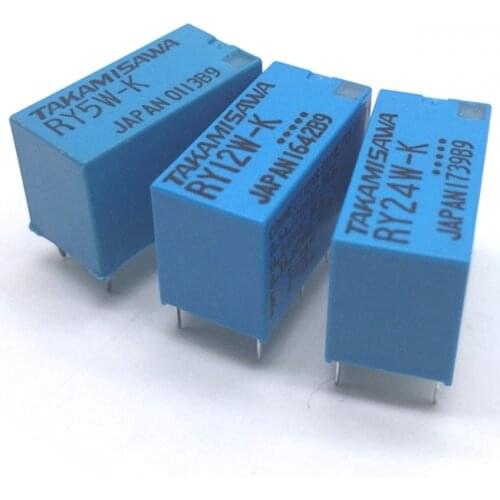 10pcs TAKAMISAWA RY12W-K 12V DPDT Signal Relay 8 Pin 1A Original New Miniature Relay