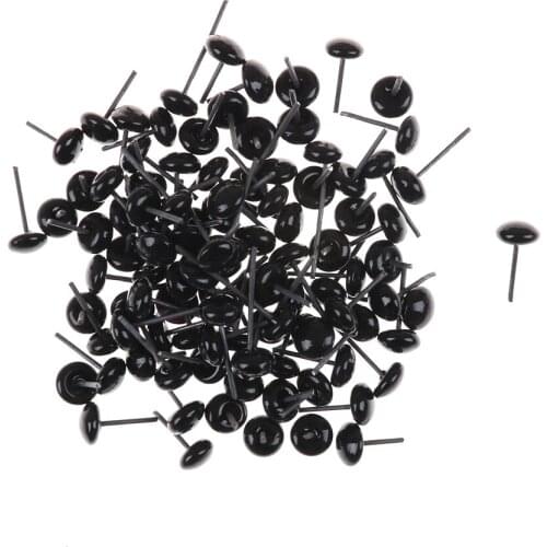 100pcs/Pack Glass Eyes 3/5/7/9/11 mm Needle Felting Bears Dolls Animals Black Eyes Dolls Accessories