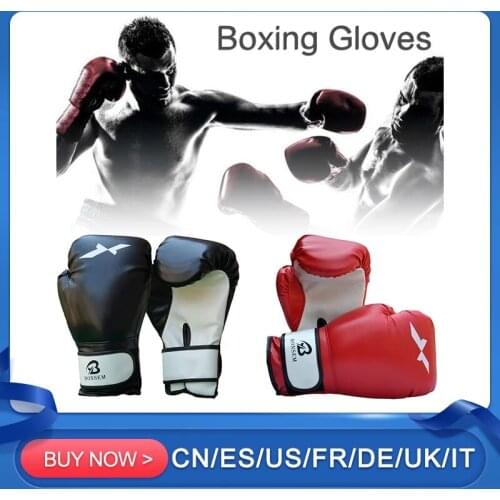 MMA Fierce fighting Boxing Sports Leather Gloves Tiger Muay Thai boxing pads fight Women/Men sanda boxe thai glove box mma