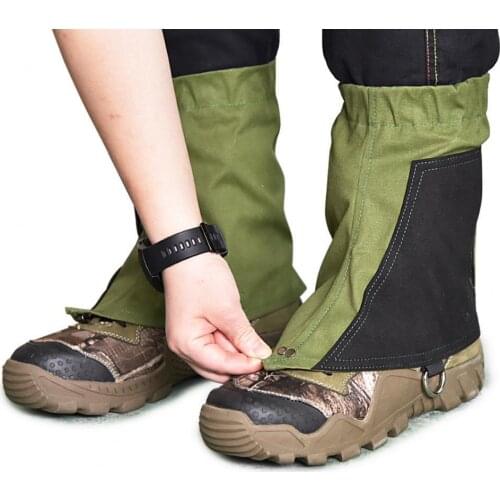 Gaiters Anti-scratch Tear Resistant Canvas Unisex Protective Sandproof Shoe Covers Boots Gaiters for Outdoor Climbing Hiking Jun