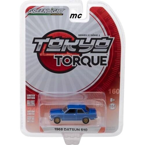 GreenLight 1:64 1968 Datsun 510 Street Racer Alloy model car Metal toys for childen kids diecast gift